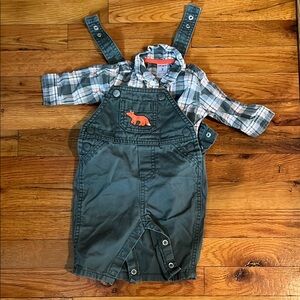 Carter's Green and Orange Overalls for Playful Adventures